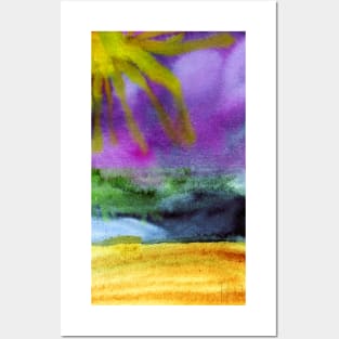 Woodbine Beach Watercolor Painting | Abstract Beach Day Art Posters and Art